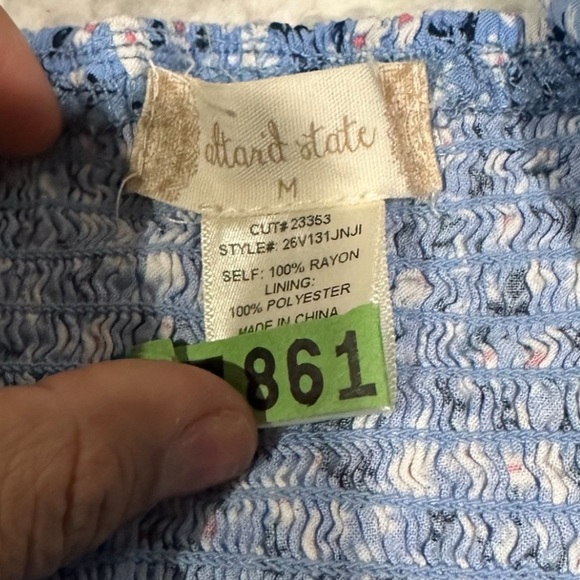 attard state Blue Floral Mini Dress size m - Picture 4 of 5